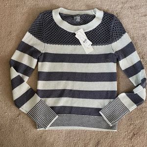 NWT New York and Company Metallic Striped Sweater